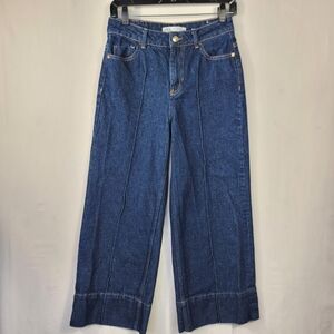 Zara denim  high rise ankle length wideleg Jeans